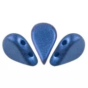 Cuentas de vidrio Amos® by Puca® 5x8 mm - Caribbean Blue Metallic Mat x10g