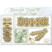 Cuentas de vidrio Amos® by Puca® 5x8 mm - Halo Fucsia x10g