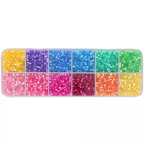 Preciosa Ornela 2.5x2.5 mm Juego de cuentas triangulares - Forrado de plata x200g