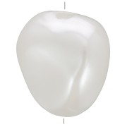 Cuentas barrocas irregulares 11x10mm imitación perla de agua dulce - Blanco nacarado x10