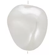 Cuentas barrocas irregulares 11x10mm imitación perla de agua dulce - Blanco nacarado x10