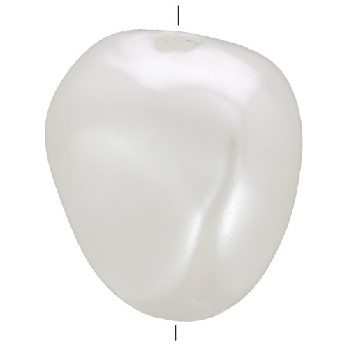 Cuentas barrocas irregulares 11x10mm imitación perla de agua dulce - Blanco nacarado x10