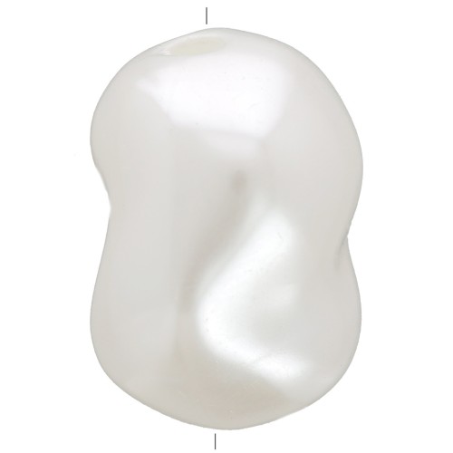 Cuentas barrocas irregulares 16x14 mm imitación perla de agua dulce - Blanco nacarado x4
