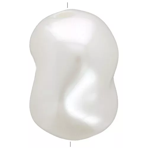 Cuentas barrocas irregulares 16x14 mm imitación perla de agua dulce - Blanco nacarado x4