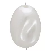 Perlas barrocas irregulares 14x10 mm imitación perla de agua dulce - Blanco nacarado x4