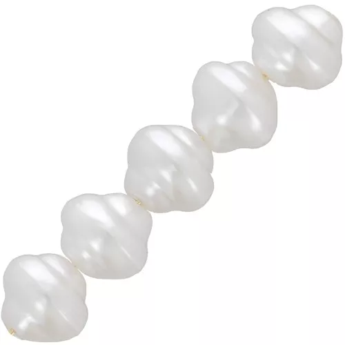 Cuentas irregulares 7x8 mm imitación perla de agua dulce - Blanco nacarado x15