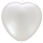 Cuentas corazón 15x16 mm imitación perla de agua dulce - Blanco nacarado x10