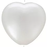 Cuentas corazón 15x16 mm imitación perla de agua dulce - Blanco nacarado x10