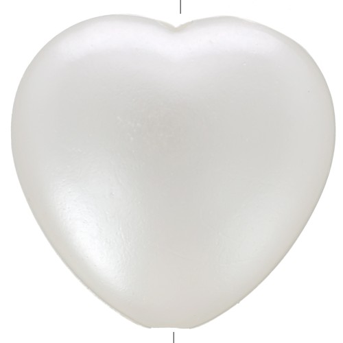 Cuentas corazón 15x16 mm imitación perla de agua dulce - Blanco nacarado x10