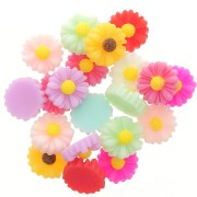Cabuchones de flores de resina 10 mm - Multicolor x20|raw }}