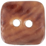 Botón de Nácar cuadrado 12 mm Light Bronce x1