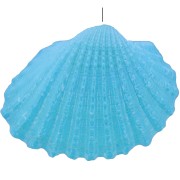 Colgante de concha tintada 16 a 20 mm - Azul x1