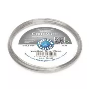 Hilo de cobre Craft Wire duro 0.80 mm plateado x6 m
