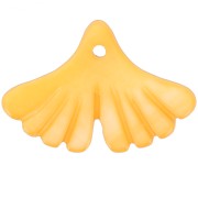 Lentejuela hoja de ginkgo 12x17 mm en nácar tintado - Sunshine Yellow x1|raw }}