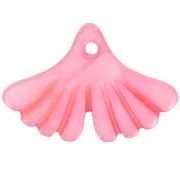 Lentejuela nacarada hoja de ginkgo 12x17 mm - Rosa x1