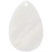 Colgante gota de nácar 30x20 mm - Natural x1