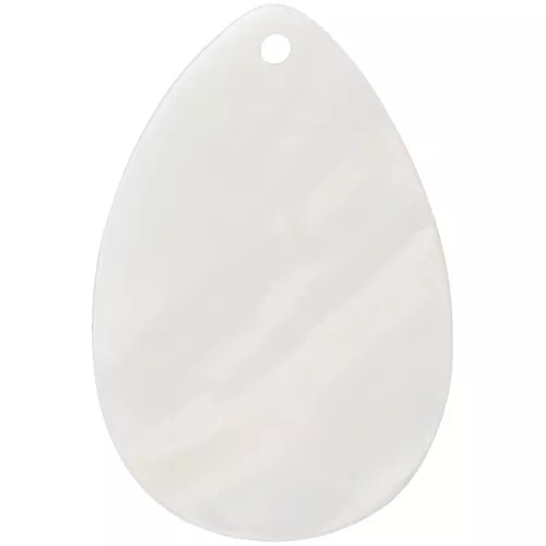 Colgante gota de nácar 30x20 mm - Natural x1