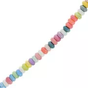 Cuentas arandalas Heishi de cerámica de 8x5 mm - Multicolor x28 cm