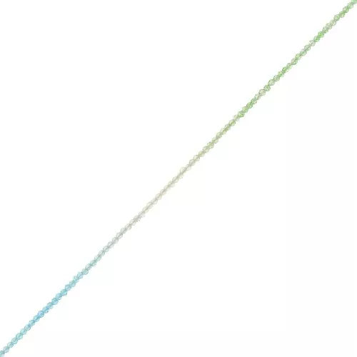 Cuentas facetadas redondas 2 mm - Tie and dye - Verde - Turquesa - Cristal x35cm