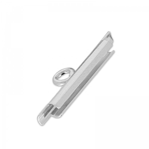 Terminal para tejido de cuentas 15 mm rodiado x1