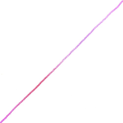 Cuentas facetadas redondas 2 mm - Tie and dye - Rojo - Fucsia - Violeta x36cm