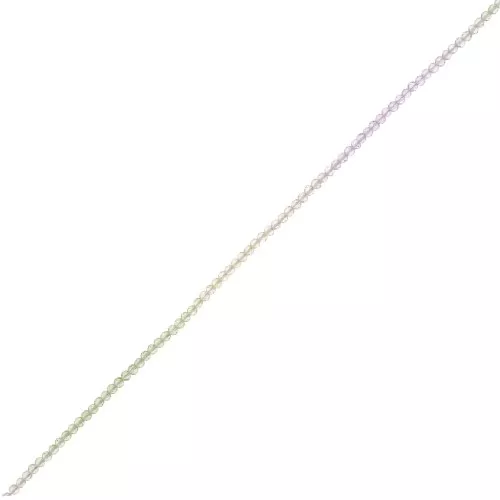 Cuentas facetadas redondas 3 mm - Tie and dye - Lila - Verde - Cristal x36cm