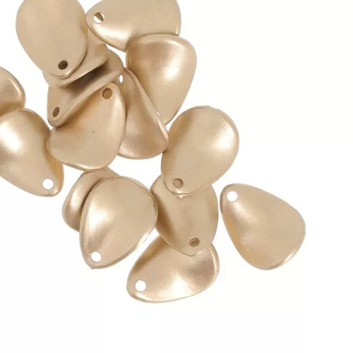 Lentejuelas de pétalos de flor curvados de 18 mm en acrílico - Dorado mate x15