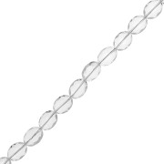 Cuentas de vidrio ovaladas facetadas 16x12 mm - Cristal x32cm|raw }}