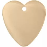 Colgante corazón 19x18 mm - Dorado con oro fino x1