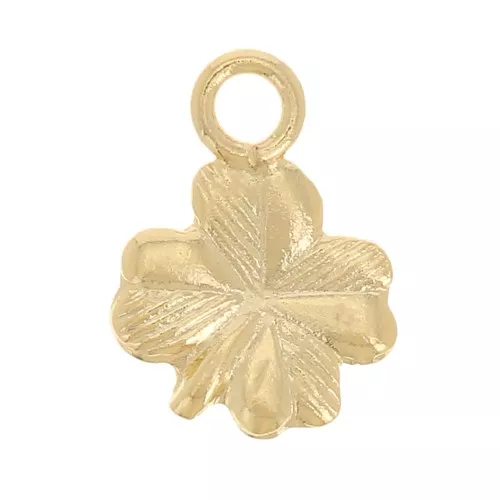 Mini Dije de Trébol 7x5.5 mm - Gold filled (oro laminado) x1