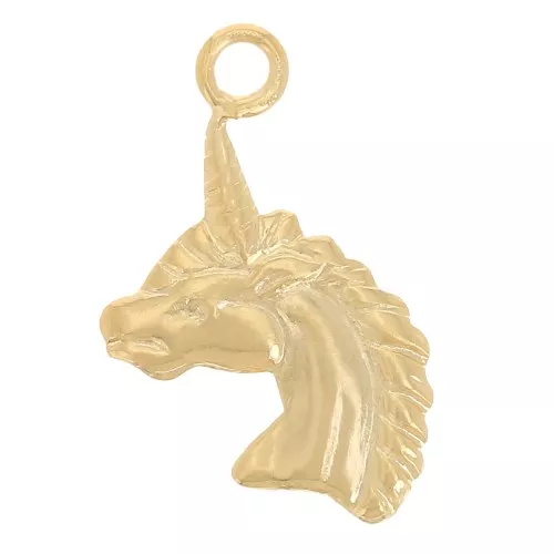 Colgante unicornio 12x8 mm - Gold filled (oro laminado) x1