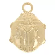 Dije de mariquita 10x7 mm - Gold filled (oro laminado) x1