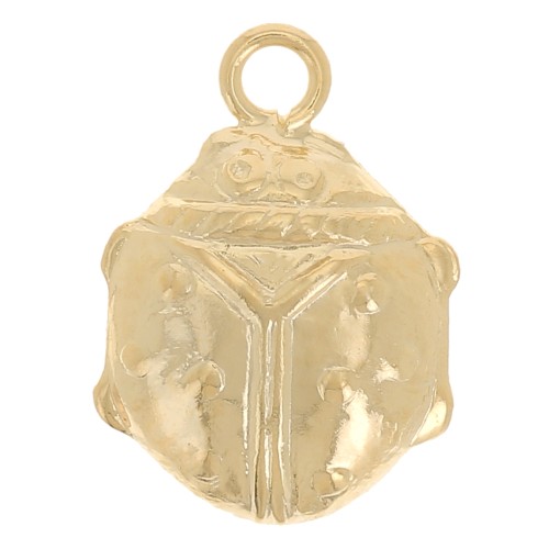 Dije de mariquita 10x7 mm - Gold filled (oro laminado) x1