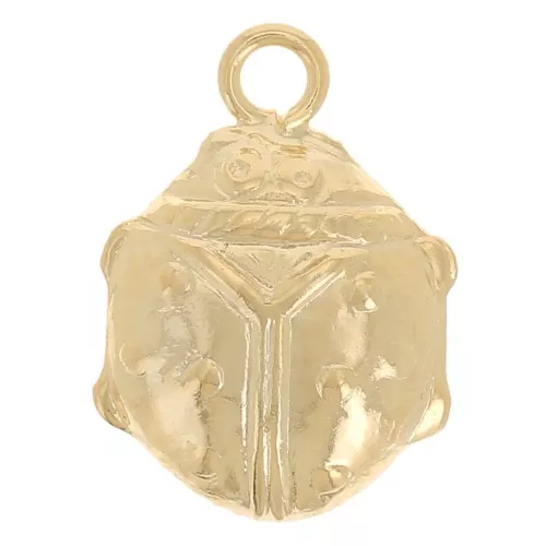 Dije de mariquita 10x7 mm - Gold filled (oro laminado) x1
