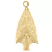 18x8mm anillo abierto martillado punto étnico colgante - Gold filled (oro laminado)