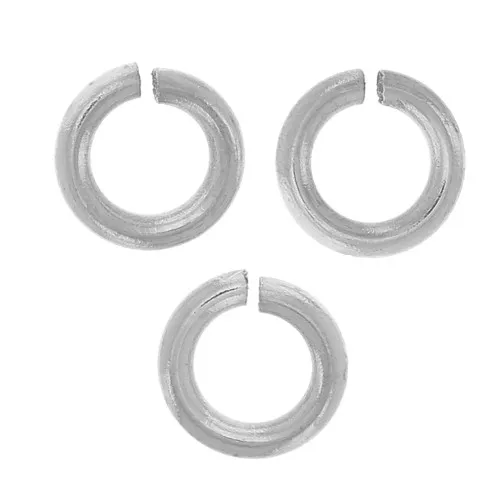 Anillos abiertos 4x0,8 mm - Acero inoxidable 316L x10