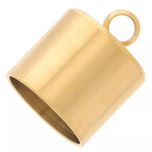 Tapones cilíndricos para cordón de 10 mm - Acero inoxidable 303 Dorado x4