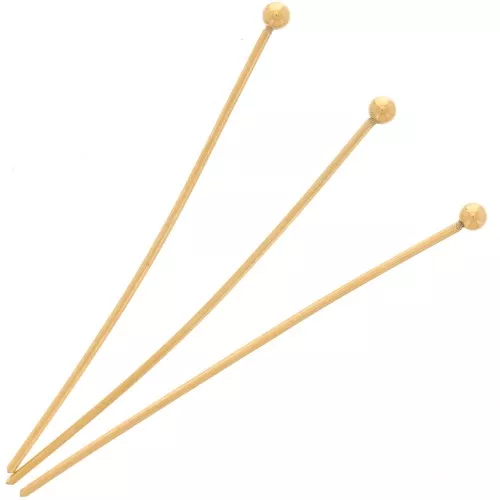 Clavos de cabeza esférica 35x0,6 mm - Acero inoxidable 304 Dorado x6