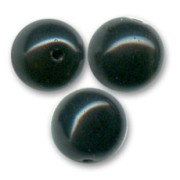 Cuentas redondas 12 mm Jet  x5