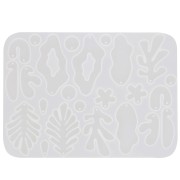 Molde de silicona n°10 para hacer pendientes de resina - Transparente