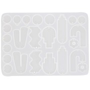 Molde de silicona n°11 para hacer pendientes de resina - Transparente