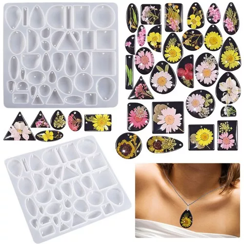 Molde de silicona para colgantes de resina - Transparente