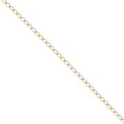 Rombo Cadena de malla de 1,3 mm - Acero inoxidable 316L dorado x50cm