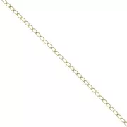 Rombo Cadena de malla de 1,3 mm - Acero inoxidable 316L dorado x50cm