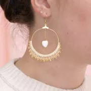 Rombo Cadena de malla de 1,3 mm - Acero inoxidable 316L dorado x50cm