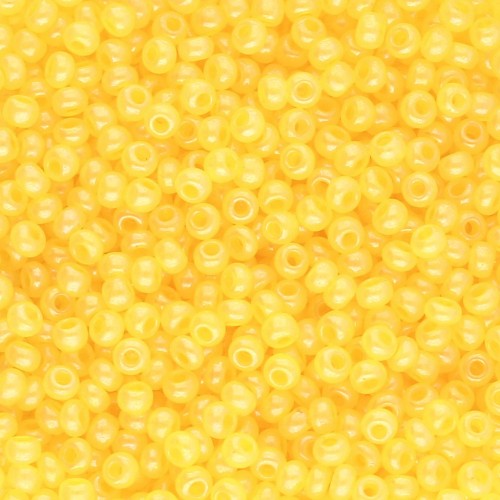 Cuentas de Rocalla Preciosa 11/0 de 2 mm - Yellow Alabaster x20 g