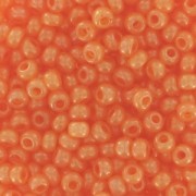 Cuentas de Rocalla Preciosa 11/0 de 2 mm - Naranja Alabastro x 10 g