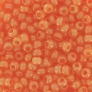 Cuentas de Rocalla Preciosa 11/0 de 2 mm - Naranja Alabastro x 10 g