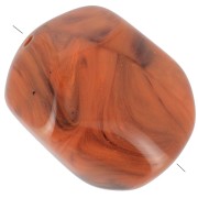 Cuenta barroca irregular de resina opaca 22x17 mm - Terracota jaspeada x1|raw }}