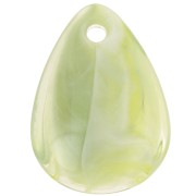 Lentejuelas de pétalos de flores curvadas de 17 mm en acrílico - Liquen jaspeado - Blanco x15